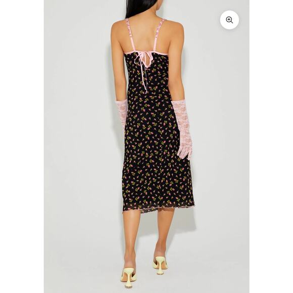 Betsey Johnson X Forever21 Y2K Floral Slip Dress 3X Feminine Lace Party Cocktail - Picture 4 of 14